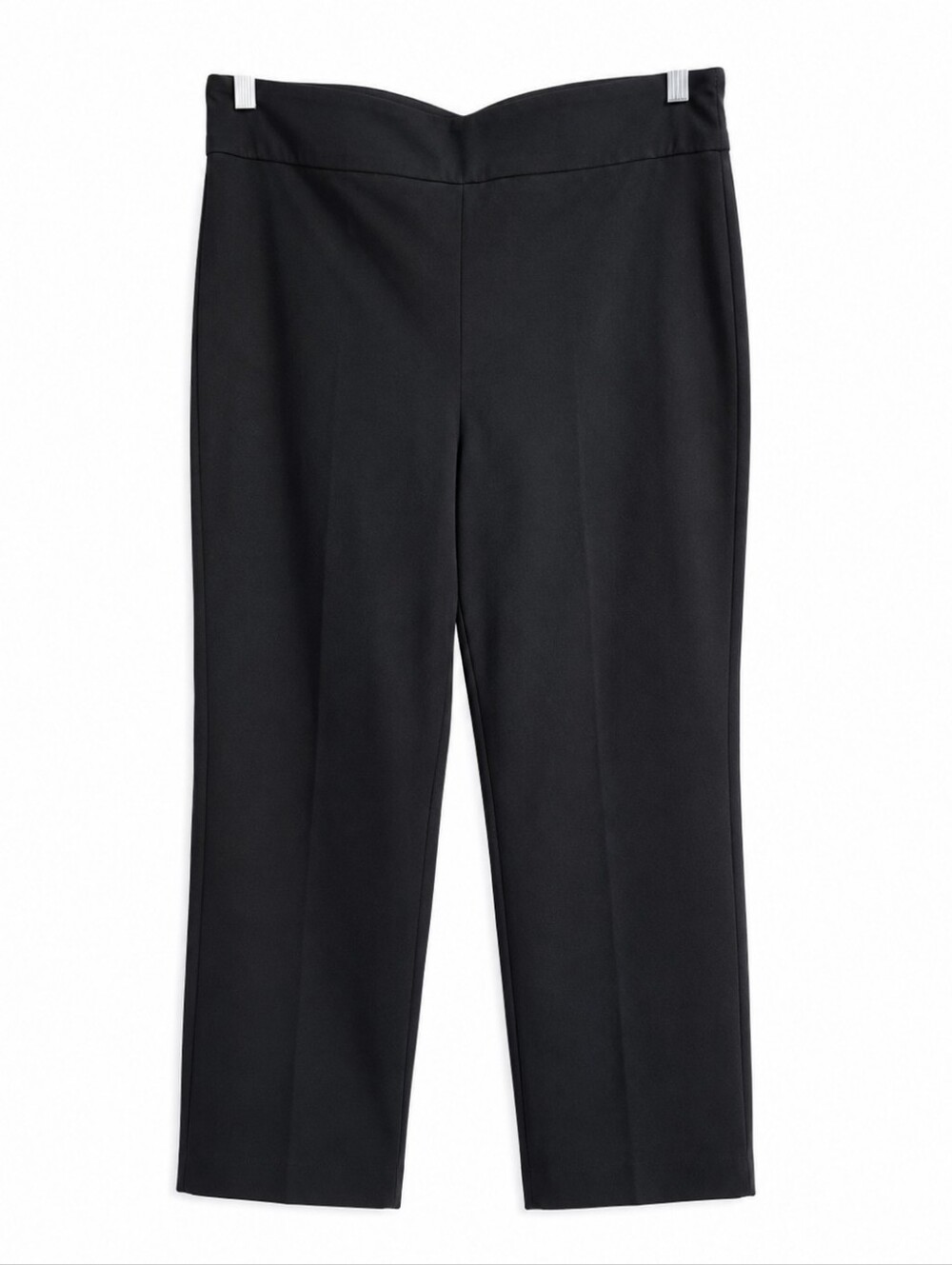 IVLA Women's Medium Black Cropped Pull-On Pants Stretch Career Casual Ankle
